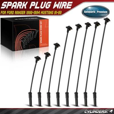 Juego de 8 cables de bujía para Ford Ranger 1992-1994 Mustang 1991-1993 Mazda B2300 Foto 1 de 4