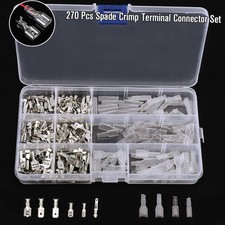 270PCS 2.8mm/4.8mm/6.3mm Female Male Spade Connectors Wire Crimp Terminals