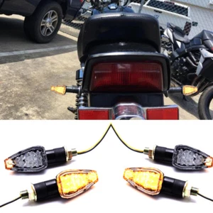 4x Intermitente LED Negro Señal de Giro Doble Deporte Motocicleta Motocicleta Luz Mx Mini - Imagen 1 de 11