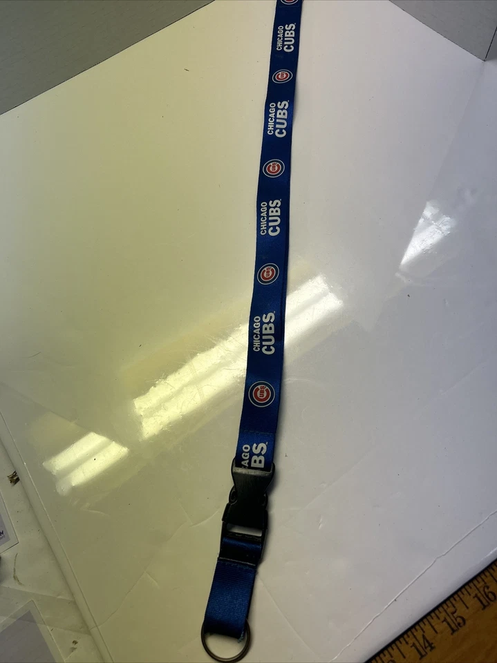 Chicago Cubs MLB Lanyard Clip Neck Tag Team Keychain for ID Keys 2014 - Image 1 of 4