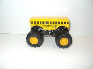 Monster Jam Higher Education Yellow Cool Bus 2023 Hot Wheels 1:43 Scale 3 3/4" L - Picture 1 of 5