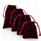 Soft Velvet Pouches Drawstring Jewellery Gift Bags Wedding Party Favour Wrap Uk