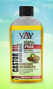 100% Cold Pressed Pure Castor Oil for Hair, Skin, Nails, Body 100ml Fast Deliver - Picture 1 of 1