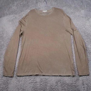 T-shirt manica lunga Cotton Citizen uomo XL invecchiata 100% cotone Supima marrone - Foto 1 di 12