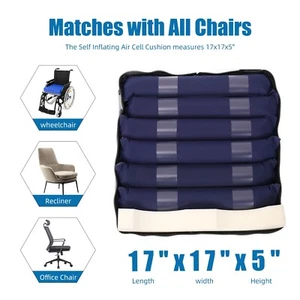 Wheelchair Portable Dynamic App Cushion Adjustable Air Pressure & 12HR Charge - Picture 1 of 12