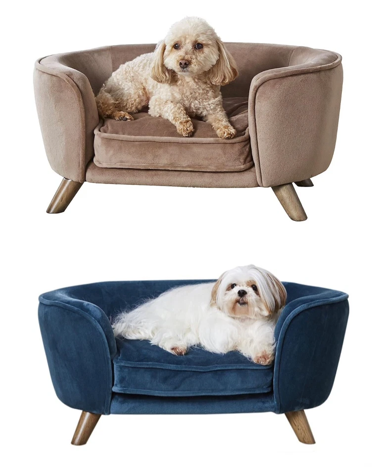 Enchanted Home Pet Romy Pet Sofa 26.5" L X 16" W X 12" H - Stone or Peacock - Image 1 of 4