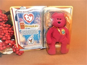 Beanie giocattolo Ty Millennium Bear McDonalds nuovo con scatola 2000 peluche imbottito da collezione - Foto 1 di 4