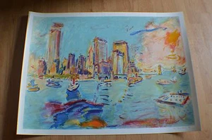 Wayne Ensrud " View From Governors Island " Original Lithograph Hand Signed 1980 - Picture 1 of 6