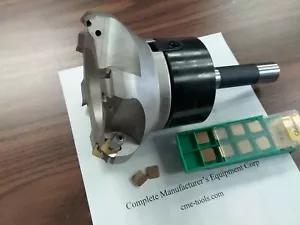 5" 45 degree indexable face shell mill & 20 extra SEAN42AFTN inserts w. R8 arbor - Picture 1 of 5