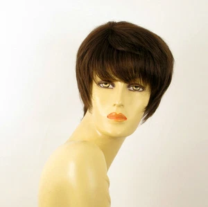 Perruque femme 100% cheveux naturel châtain ref JINGER 6 - Picture 1 of 7
