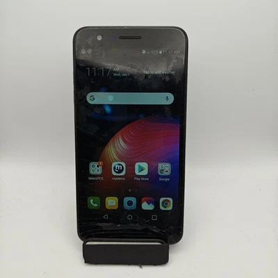 LG K30 LM-X410MK Smartphone (Metro Unlocked) - 32GB Black - DAMAGED #2462 - Image 1 of 4