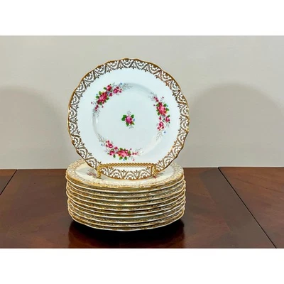 Regency Rose 7"  Bread & Butter/ Appetizer/ Dessert/Salad Plates- Set of 13 - Image 1 of 4