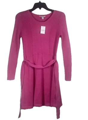 NWT Charlotte By Cato Girls XL (18) Pink Cable Knit Sweater Dress Long Sleeve - Image 1 of 4