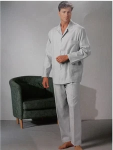 Pier Mori`s Pigiama Manica Lunga Uomo In Cotone Tessuto Camicia Art. e610 - Foto 1 di 4