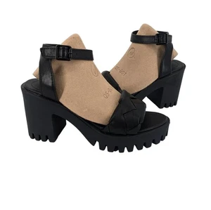 Madden Girl klobige Damen-Plateausandalen Größe 8 Riemchenabsätze Y2K kokett Goth - Bild 1 von 9