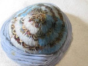 Antique Victorian Kutz Blue Velvet Hat With Netting & Peacock Feathers - Picture 1 of 9