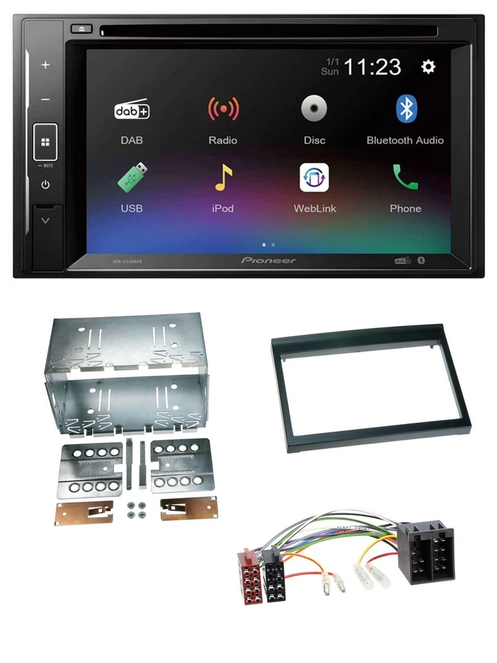 Pioneer Bluetooth MP3 USB 2DIN DAB DVD Autoradio für Porsche Boxster 1996-2004 - Bild 1 von 4