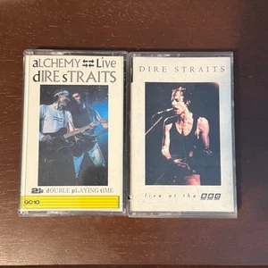 2 Dire Straits Live Cassette Tapes Lot Alchemy Live & Live at the BBC, Knopfler - Picture 1 of 14