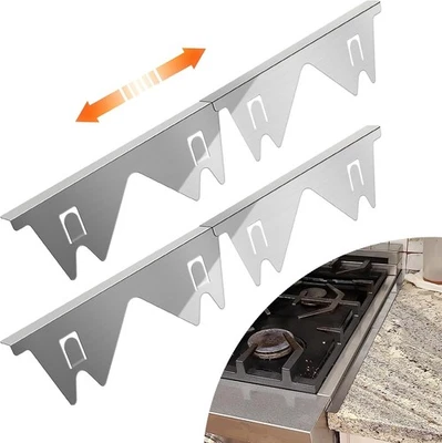 Adjustable Stainless Steel Stove Gap Covers Easy Install Heat Resistant 13.8 ... - Image 1 of 4