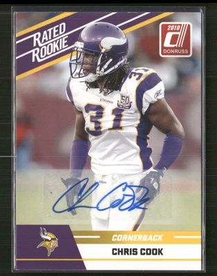 Chris Cook 2010 Donruss Rated Rookie Auto - Image 1 of 2