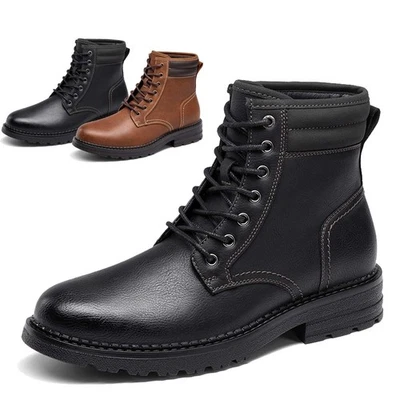 Botas de vestir Oxford de moda cómodas con cordones al tobillo para trabajo de negocios para hombre Foto 1 de 4