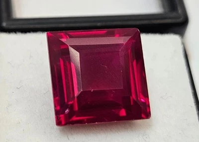 Awesome Red Ruby Princess Cut 9-11 Ct Certified Natural Loose Gemstone For Ring - Image 1 of 4