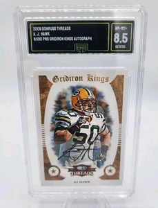 AJ Hawk 09 Donruss Threads Pro Gridiron Kings Auto /100 Pat McAfee Show GMA 8.5 - Bild 1 von 4