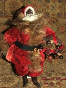 Artesano Arturo E.Reyna SANTA CLAUS AMERICANA MUÑECA DE ARCILLA ESTILO VICTORIANO FIRMADA - Imagen 1 de 1
