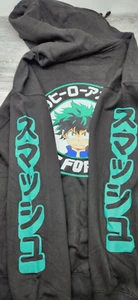 My Hero Academia Deku One For All Black Unisex Pullover Hoodie 2XL NWOT - Picture 1 of 8