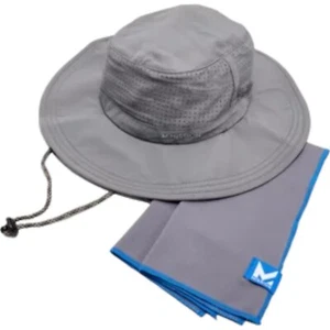 MISSION Cooling Booney Unisex Hat w/ UPF 50 & MAX Cooling Towel Charcl - Picture 1 of 1