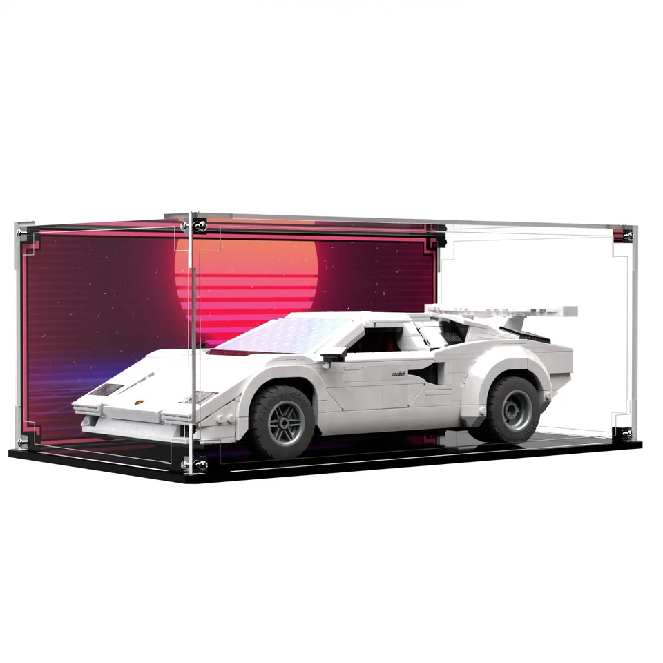 BRICK IN IT Display Case For LEGO® Icons Lamborghini Countach 5000 Quattrovalvole 10337