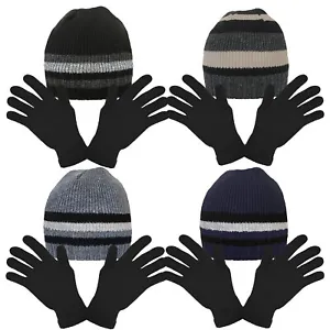 MEN'S THERMAL THINSULATE HAT AND GLOVE SET - Picture 1 of 11