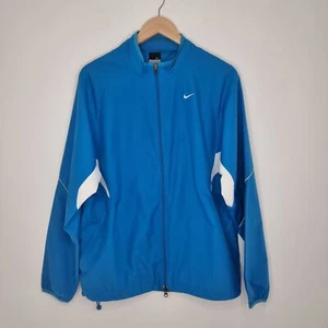 Vintage Nike Jacket Mens Medium Blue Y2K Lightweight Running Sports Activewear - Picture 1 of 12