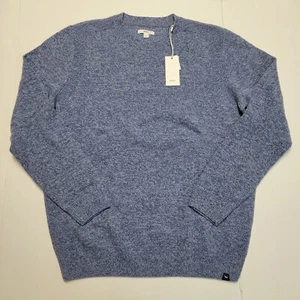 New $195 BRAX Crewneck Knit Sweater Men's XL X-LARGE Steel Blue WOOL Nylon Rick - Picture 1 of 6