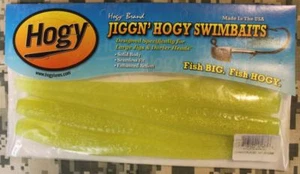 Confezione da 4 Hogy Brand 10" Chartreuse verde corpo solido jiggn' Hogy Swimbaits USA!! - Foto 1 di 2