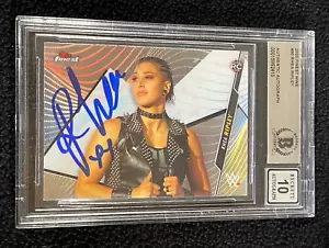 Rhea Ripley Signed 2020 Topps Finest WWE Rookie Card #20 Beckett Auto Grade 10 - Picture 1 of 2