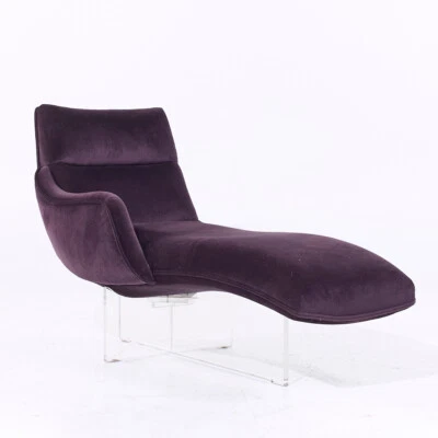 Chaise lounge Vladimir Kagan Mid Century Erica Lucite Foto 1 de 4