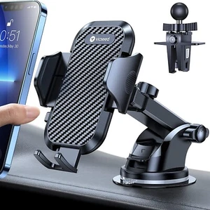 VICSEED Supporto Telefono Auto Forte Aspirazione Cruscotto Parabrezza Ventilazione per Telefono - Foto 1 di 7