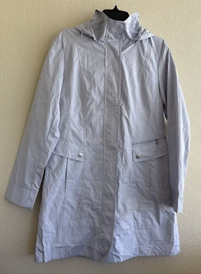 Gabardina de lluvia para mujer mediana con lazo trasero gris firma Cole Haan nueva sin etiquetas Foto 1 de 4