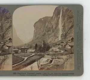 Staubbachtal Lauterbrunnen Schweiz Unterholz Stereoview - Bild 1 von 3