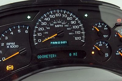 Panel de instrumentos azul claro LED 05 Chevy Silverado Sierra REMAN $50 trasero Foto 1 de 4