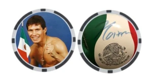 JULIO CESAR CHAVEZ / BOXEN TOP - POKER CHIP - GOLFBALL MARKER ***SIGNIERT*** - Bild 1 von 2