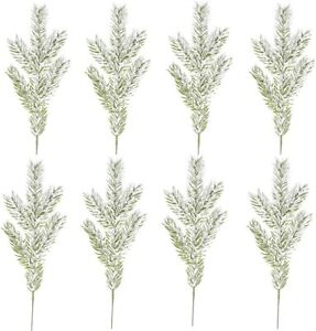 Snow Frosted Artificial Forest Pine Pick for Christmas Tree Home Holiday Decorat