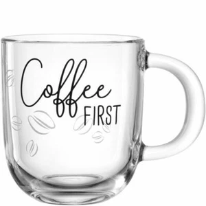 Leonardo cup Ufficio Coffee First coffee cup mug glass cup 400 ml - Picture 1 of 6