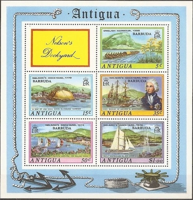 Antigua #SGMS432 MNH S/S 1975 Nelson Dockyard Boreas Carib Yacht [373a] - Image 1 of 1
