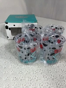 Vintage Dalmatians Dog Puppy “Spot” 14 Oz Plastic Cups Set Of 4 Taiwan Cute NOS - Picture 1 of 16