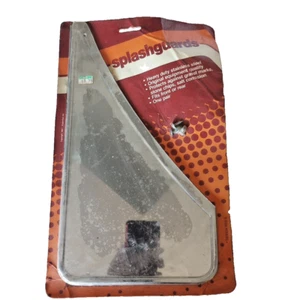1 Pair - Vintage 1982 Powerflow Splash Guards - stainless steel Front or Rear - Picture 1 of 9