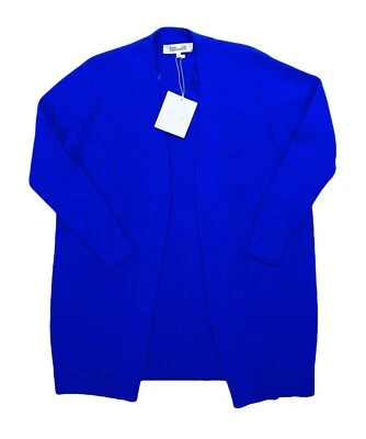 Cárdigan Diane Von Furstenberg Azul Cobalto Lana Frente Abierto XS NUEVO CON ETIQUETAS $468 Foto 1 de 4