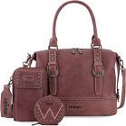Wrangler 3Pcs Doctor Bag Sets for Women Top-handle Satchel Bag with Cell Phone