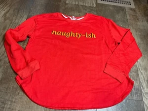 SLEEPSHIRT NIGHTSHIRT GOWN NIGHTGOWN Womens Large 12-14 " Naughty-ish " Red - Picture 1 of 4